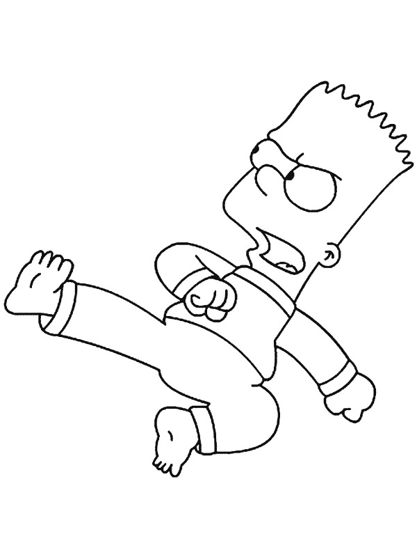 Plansa de colorat cu Familia Simpsons 13 5